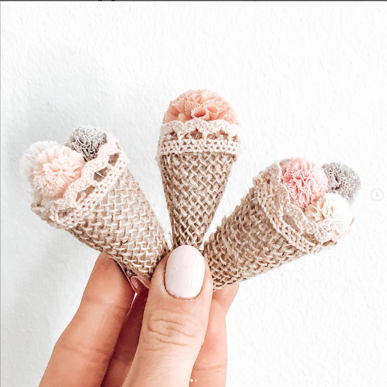 Spinka na klipsie - Lodowy Rożek - Pompon i Tiul - Spineczki dla Dzieci - Akcesoria dla Dzieci - Spineczki dla dzieci ręcznie robione - akcesoria dla dzieci ręcznie robione